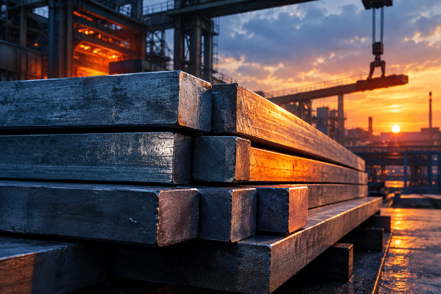 Steel billets from Iran for international trade and export